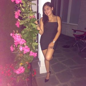 Forever 21 stripped bodycon mini dress